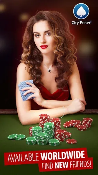 City Poker: Holdem, Omaha MOD APK на Android — Безлимитные фишки и бонусы — скриншот 1 City Poker: Holdem, Omaha MOD APK на Android — Безлимитные фишки и бонусы — скриншот 1