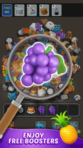 Triple Find - Match Triple 3D MOD APK на Android — Безлимитные подсказки и открыты уровни — скриншот 2