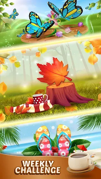 Triple Find - Match Triple 3D MOD APK на Android — Безлимитные подсказки и открыты уровни — скриншот 4