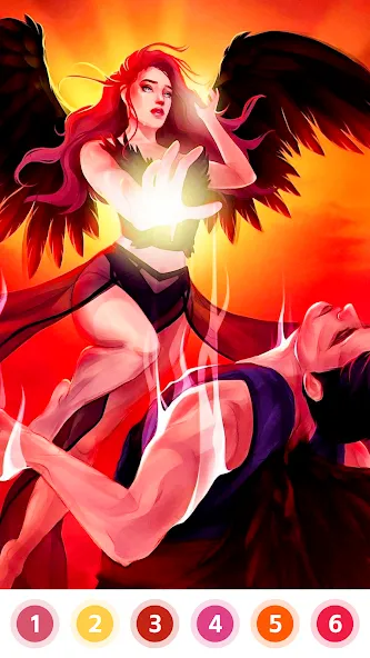 Скачать Angel & Devil Paint by Number на телефон — Бесплатные подсказки и краски — скриншот 4 Скачать Angel & Devil Paint by Number на телефон — Бесплатные подсказки и краски — скриншот 4