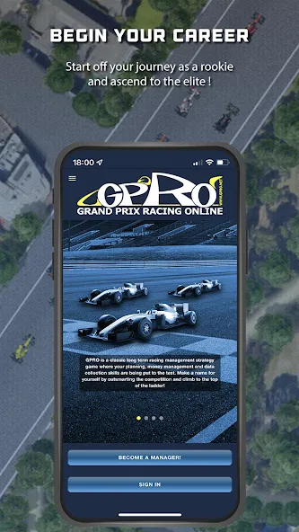 Скачать GPRO - Classic racing manager на Android — Безлимитные деньги и ресурсы — скриншот 1