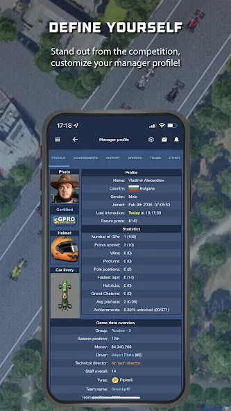 Скачать GPRO - Classic racing manager на Android — Безлимитные деньги и ресурсы — скриншот 2