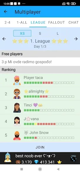 Yamb MOD APK на Android — Бесконечные очки и открыты все режимы — скриншот 5