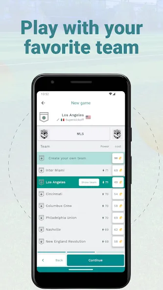 Скачать взломанную Superkickoff - Soccer manager — Безлимитные деньги и ресурсы — скриншот 1