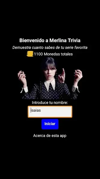 Merlina Trivia en Español — Мод: Respuestas infinitas y pistas desbloqueadas — скриншот 1