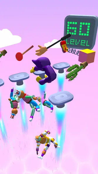 Взлом Push the Dummy: Ragdoll Fall — Безлимитные деньги и все уровни открыты — скриншот 3