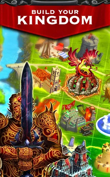 Скачать Kingdoms at War: Hardcore PVP (Мод: Безлимитные ресурсы и усиленная армия) на Андроид — скриншот 1