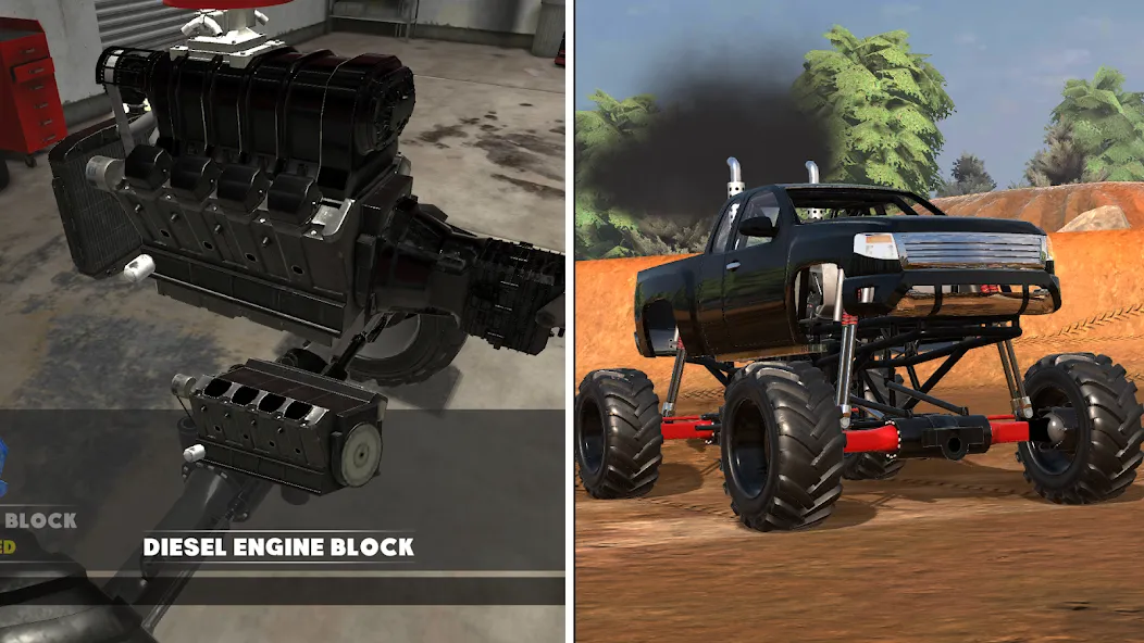 Скачать взломанную Trucks Off Road — Безлимитные деньги и мощные грузовики — скриншот 2