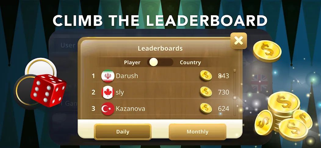 Скачать Backgammon Classic + Online (Мод: Без рекламы и онлайн-режим открыт) на Андроид — скриншот 5