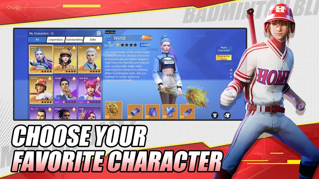 Скачать Badminton Blitz - PVP online на телефон — Безлимитные монеты и энергия — скриншот 1