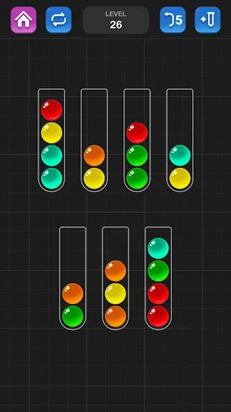 Взломанная Ball Sort Puzzle - Color Game на Андроид — Без рекламы и все уровни открыты — скриншот 1 Взломанная Ball Sort Puzzle - Color Game на Андроид — Без рекламы и все уровни открыты — скриншот 1
