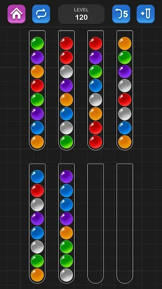 Взломанная Ball Sort Puzzle - Color Game на Андроид — Без рекламы и все уровни открыты — скриншот 2 Взломанная Ball Sort Puzzle - Color Game на Андроид — Без рекламы и все уровни открыты — скриншот 2