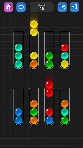 Взломанная Ball Sort Puzzle - Color Game на Андроид — Без рекламы и все уровни открыты — скриншот 3 Взломанная Ball Sort Puzzle - Color Game на Андроид — Без рекламы и все уровни открыты — скриншот 3