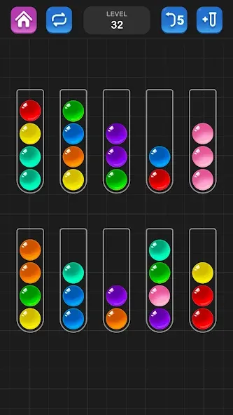 Взломанная Ball Sort Puzzle - Color Game на Андроид — Без рекламы и все уровни открыты — скриншот 4 Взломанная Ball Sort Puzzle - Color Game на Андроид — Без рекламы и все уровни открыты — скриншот 4