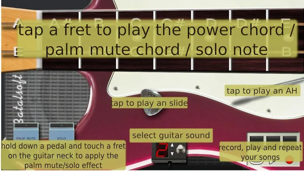 Power guitar HD MOD APK — Улучшенная графика и без рекламы — скриншот 4 Power guitar HD MOD APK — Улучшенная графика и без рекламы — скриншот 4