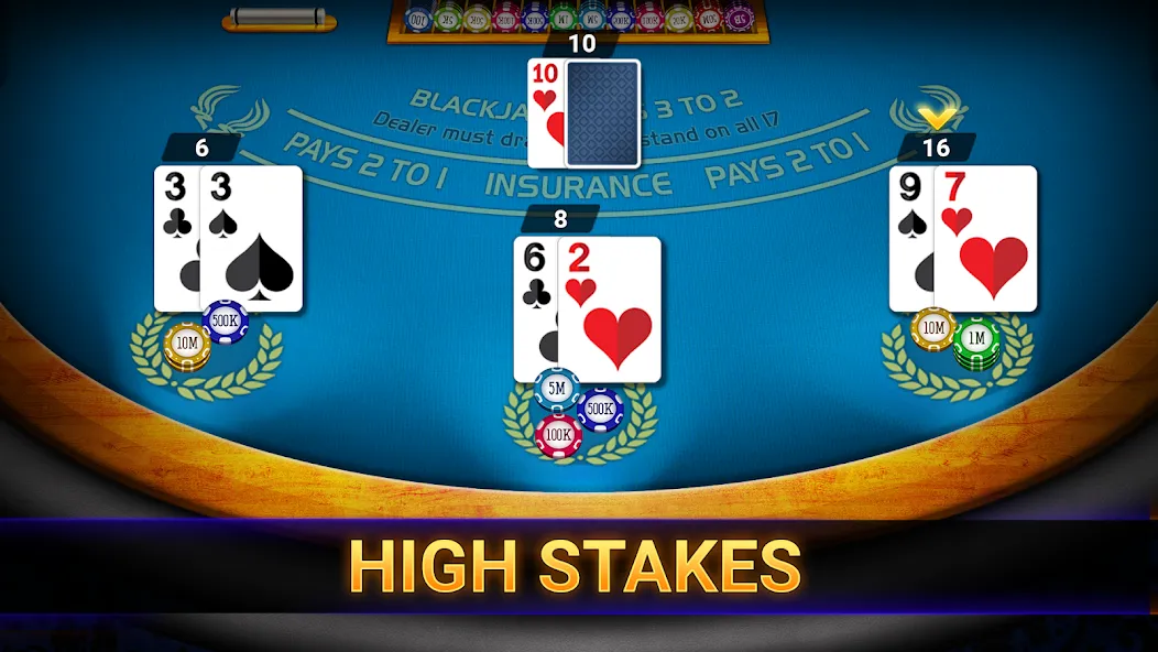 Blackjack 21: online casino — Безлимитные фишки и разблокированы столы — скриншот 2