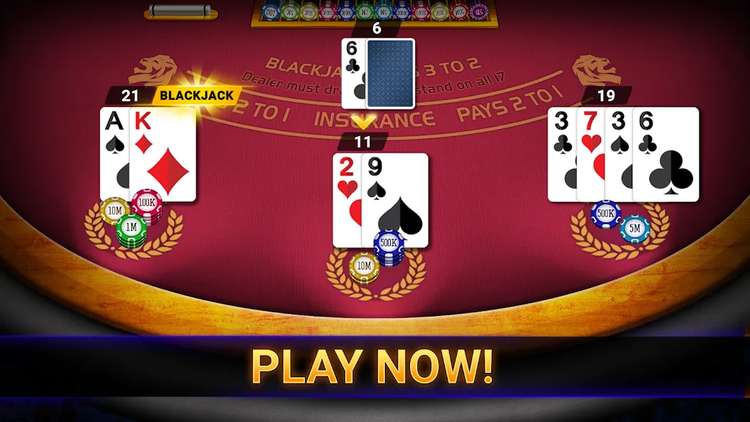 Blackjack 21: online casino — Безлимитные фишки и разблокированы столы — скриншот 3