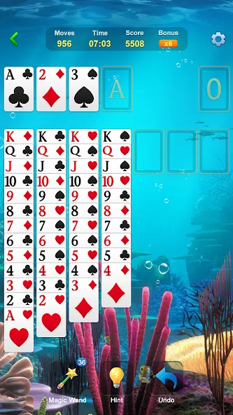 Solitaire - Classic Card Games — Без рекламы и безлимитные подсказки — скриншот 2