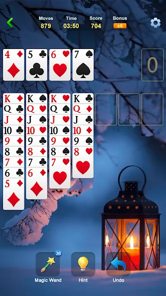Solitaire - Classic Card Games — Без рекламы и безлимитные подсказки — скриншот 3