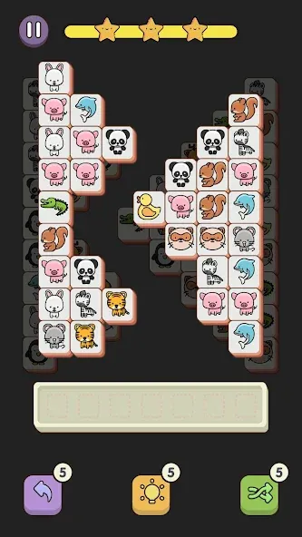 Скачать Match 3 Animal - Zen Puzzle (Мод: Безлимитные подсказки и отмены хода) на Андроид — скриншот 1