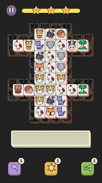 Скачать Match 3 Animal - Zen Puzzle (Мод: Безлимитные подсказки и отмены хода) на Андроид — скриншот 3