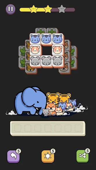 Скачать Match 3 Animal - Zen Puzzle (Мод: Безлимитные подсказки и отмены хода) на Андроид — скриншот 4