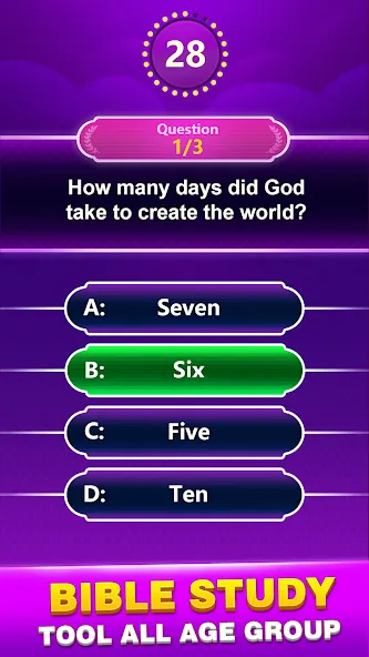 Скачать Bible Trivia - Word Quiz Game с модом — Все библейские викторины разблокированы — скриншот 1