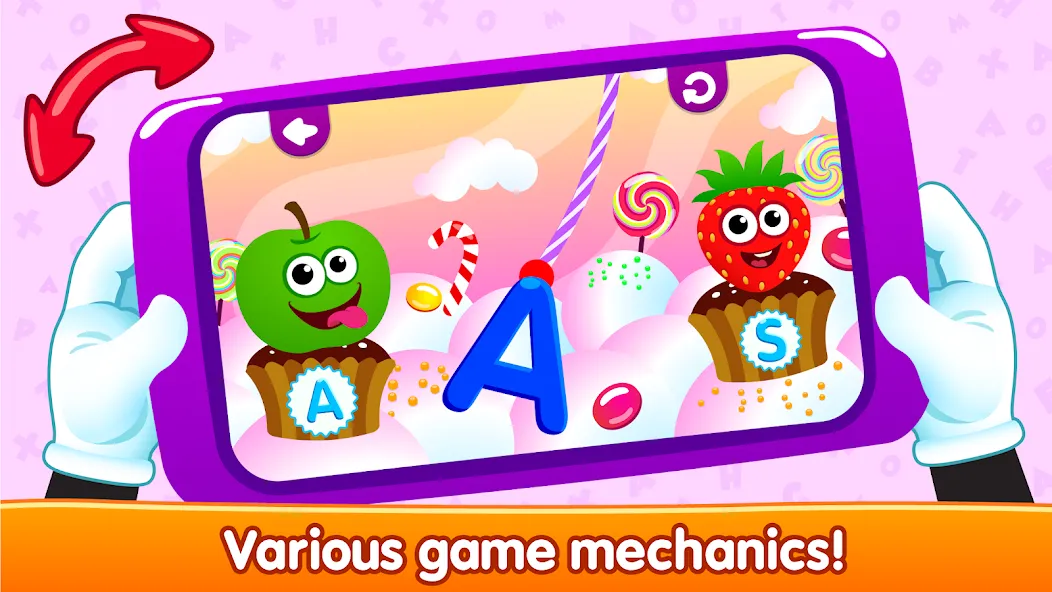 Взломанная ABC kids! Alphabet learning! на Андроид — Все буквы и задания открыты — скриншот 5