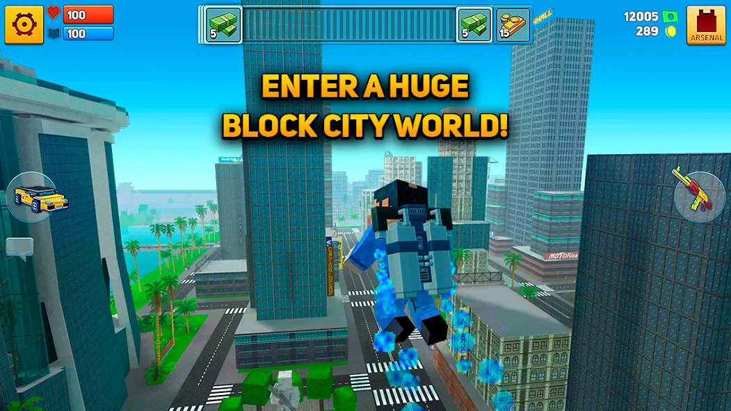 Block City Wars: Pixel Shooter — Безлимитные деньги и оружие — скриншот 2