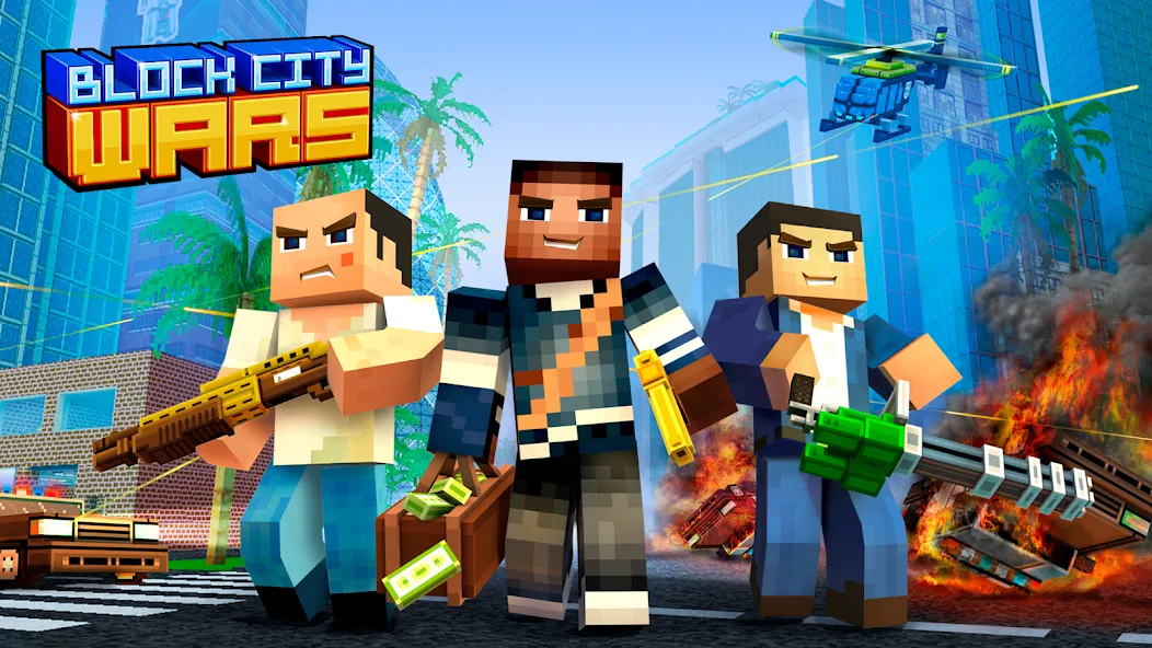 Block City Wars: Pixel Shooter — Безлимитные деньги и оружие — скриншот 5