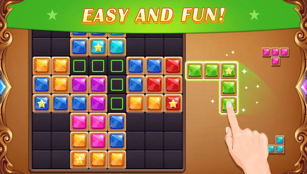Скачать взлом Block Puzzle: Diamond Star на Андроид — Безлимитные алмазы и все блоки открыты — скриншот 3