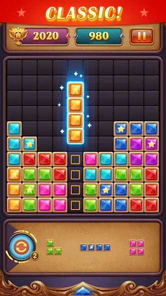 Скачать взлом Block Puzzle: Diamond Star на Андроид — Безлимитные алмазы и все блоки открыты — скриншот 4