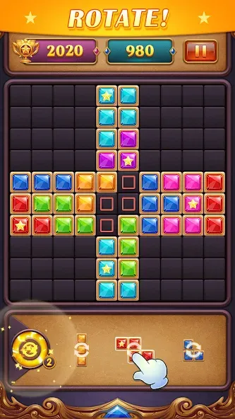 Скачать взлом Block Puzzle: Diamond Star на Андроид — Безлимитные алмазы и все блоки открыты — скриншот 5