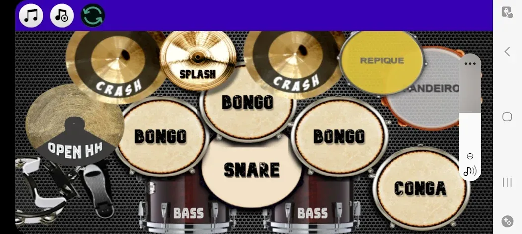 Скачать Drum Studio: Bateria Virtual на Андроид — Реалистичная виртуальная барабанная установка — скриншот 3 Скачать Drum Studio: Bateria Virtual на Андроид — Реалистичная виртуальная барабанная установка — скриншот 3