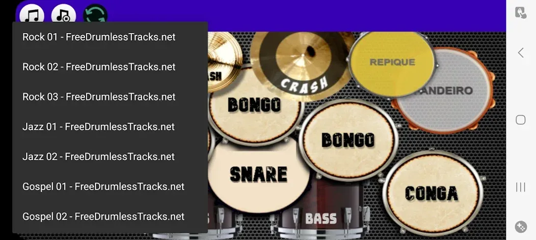 Скачать Drum Studio: Bateria Virtual на Андроид — Реалистичная виртуальная барабанная установка — скриншот 4 Скачать Drum Studio: Bateria Virtual на Андроид — Реалистичная виртуальная барабанная установка — скриншот 4