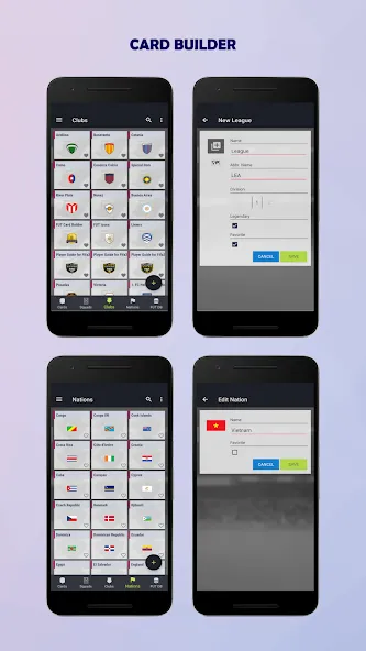 UT Card Builder 24 — Безлимитные монеты и наборы — скриншот 5