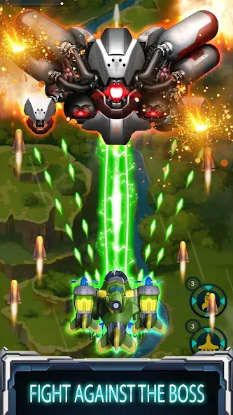 Скачать Skyforce Invaders MOD APK — Безлимитные деньги и мощное оружие — скриншот 4