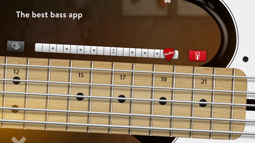 Real Bass: bass guitar (Мод Безлимитные ноты и все струны открыты) — скриншот 1