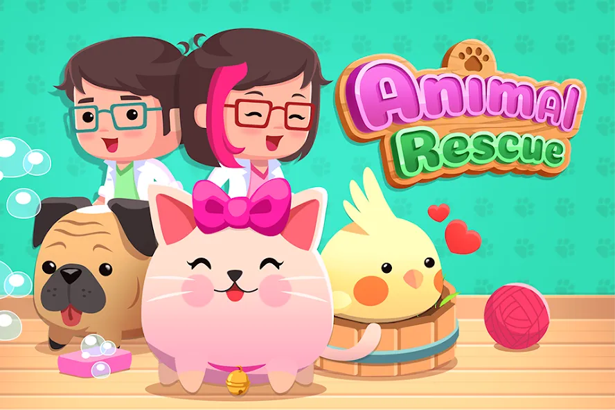 Скачать Animal Rescue: Pet Shop Story MOD APK — Безлимитные монеты и ресурсы — скриншот 1