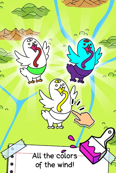 Скачать Birds Evolution: Merge Game — Много денег и алмазов — скриншот 3