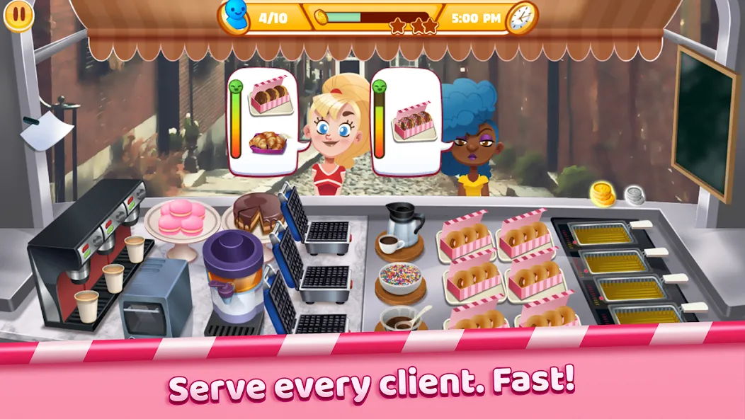 Скачать Boston Donut Truck: Food Game (Мод: Безлимитные деньги и ресурсы) на Андроид — скриншот 2