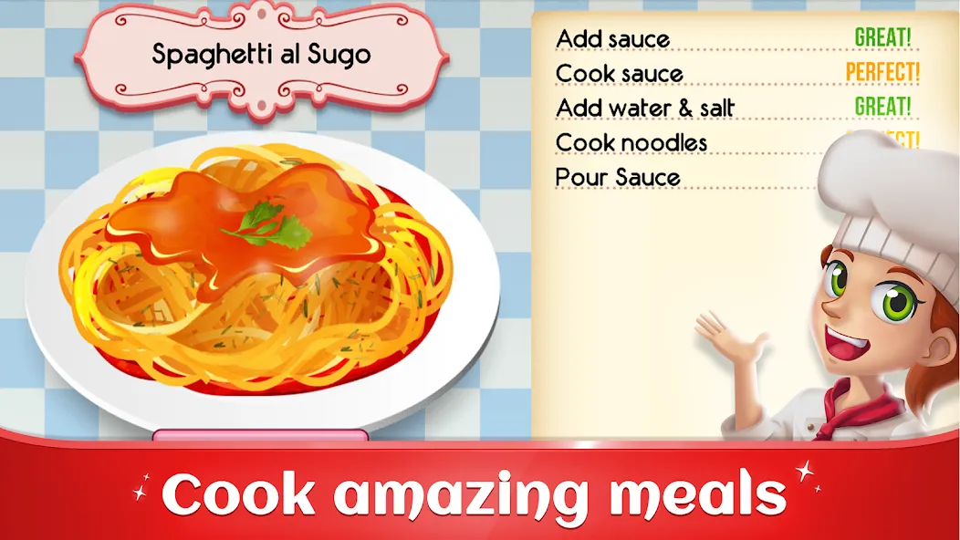 Скачать Cookbook Master: Cooking Games на Android — Безлимитные деньги и все рецепты — скриншот 2