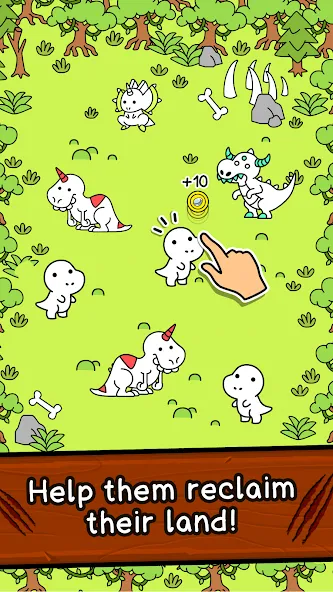 Dino Evolution: Dinosaur Game (Мод Безлимитные монеты и улучшения) — скриншот 2