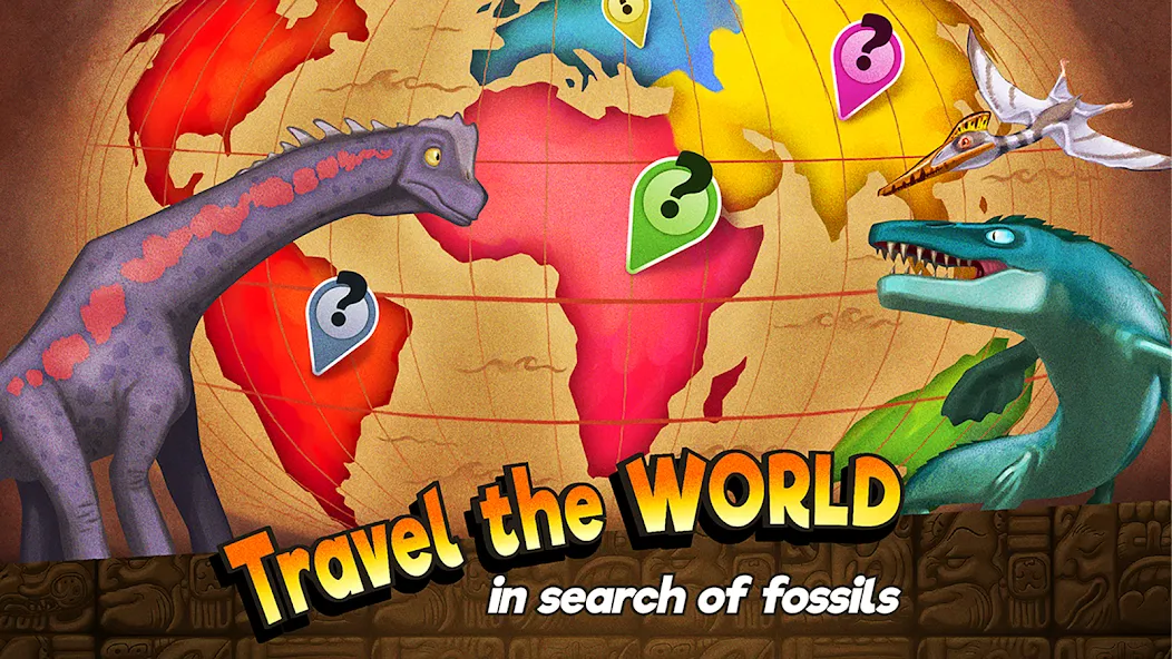 Скачать Dino Quest: Dig Dinosaur Game — Модификация Безлимитные деньги и подсказки — скриншот 3