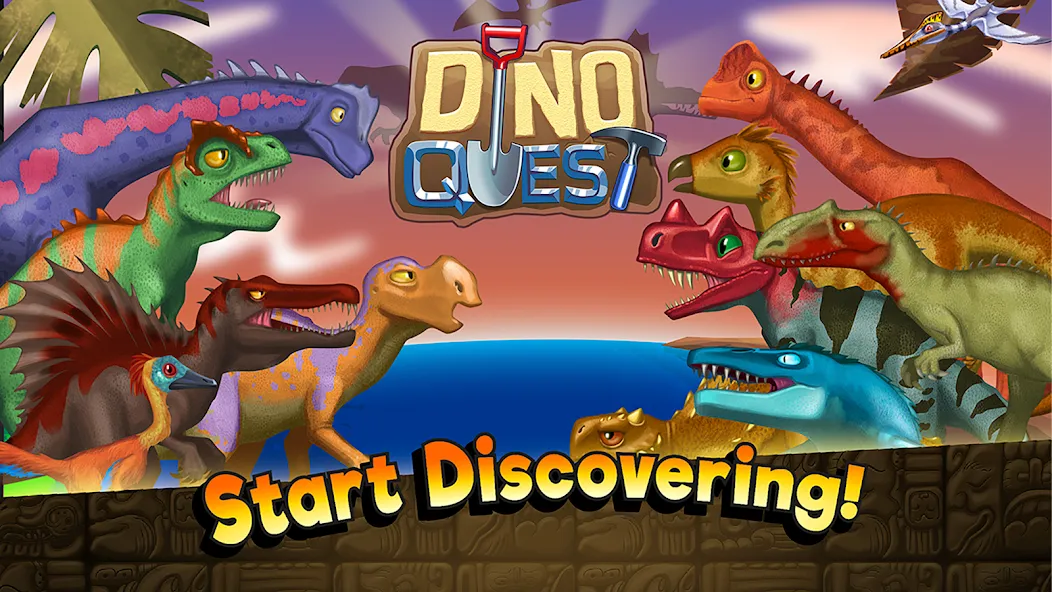 Скачать Dino Quest: Dig Dinosaur Game — Модификация Безлимитные деньги и подсказки — скриншот 5