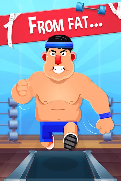 Скачать Fat No More: Sports Gym Game! MOD APK — Безлимитные деньги и премиум-доступ — скриншот 1