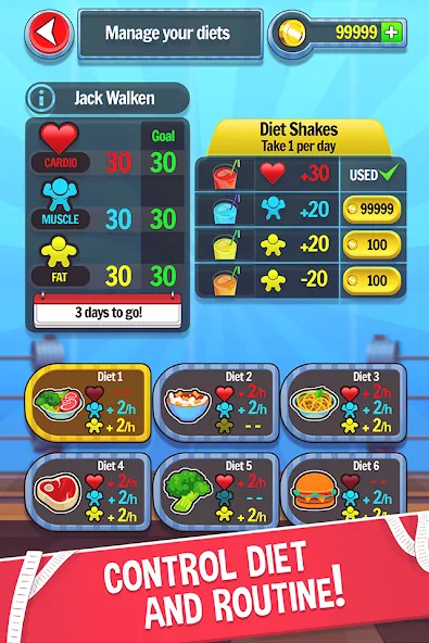 Скачать Fat No More: Sports Gym Game! MOD APK — Безлимитные деньги и премиум-доступ — скриншот 3