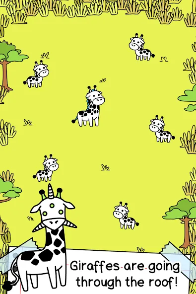 Скачать Giraffe Evolution: Idle Game (Мод: Безлимитные деньги и алмазы) на Андроид — скриншот 2 Скачать Giraffe Evolution: Idle Game (Мод: Безлимитные деньги и алмазы) на Андроид — скриншот 2