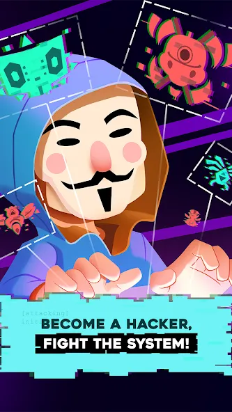 Скачать Hacking Hero: Hacker Clicker с модом — Безлимитные деньги и энергия — скриншот 1