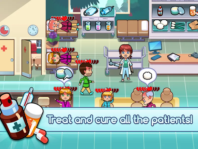 Hospital Dash Tycoon Simulator — Взломанная версия (Безлимитные деньги и всё открыто) — скриншот 2 Hospital Dash Tycoon Simulator — Взломанная версия (Безлимитные деньги и всё открыто) — скриншот 2